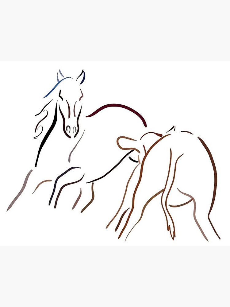 "Cutting Horse" Sticker for Sale by konkata Redbubble