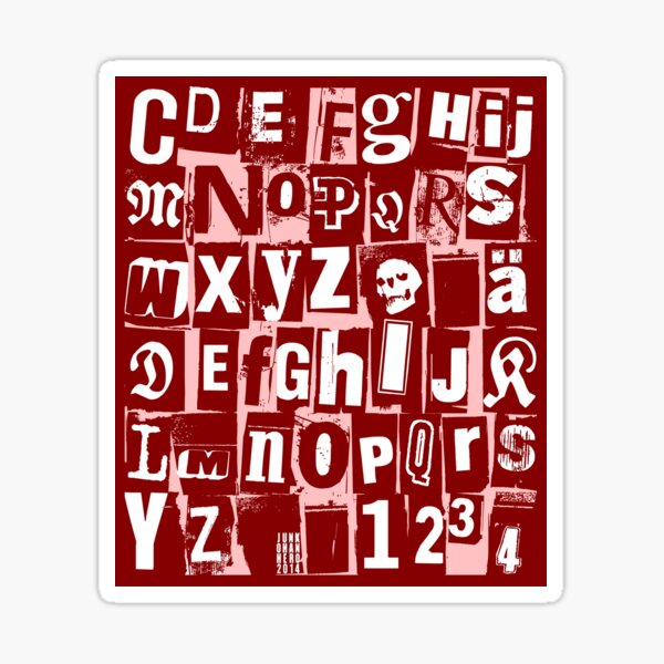 Ransom Letters Sticker