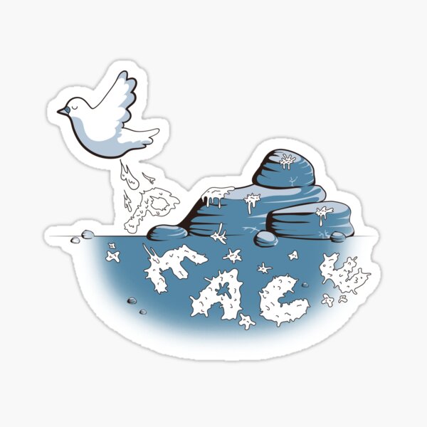 Peace Messenger (blue) Sticker