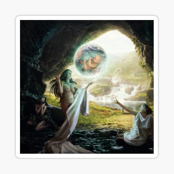 Birth of Zeus - Mythology Art Sticker