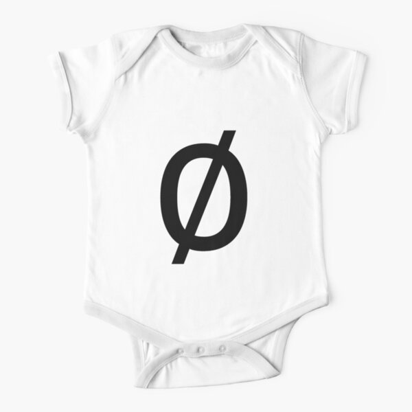 Empty Set - Unicode Character “∅” (U+2205) Short Sleeve Baby One-Piece