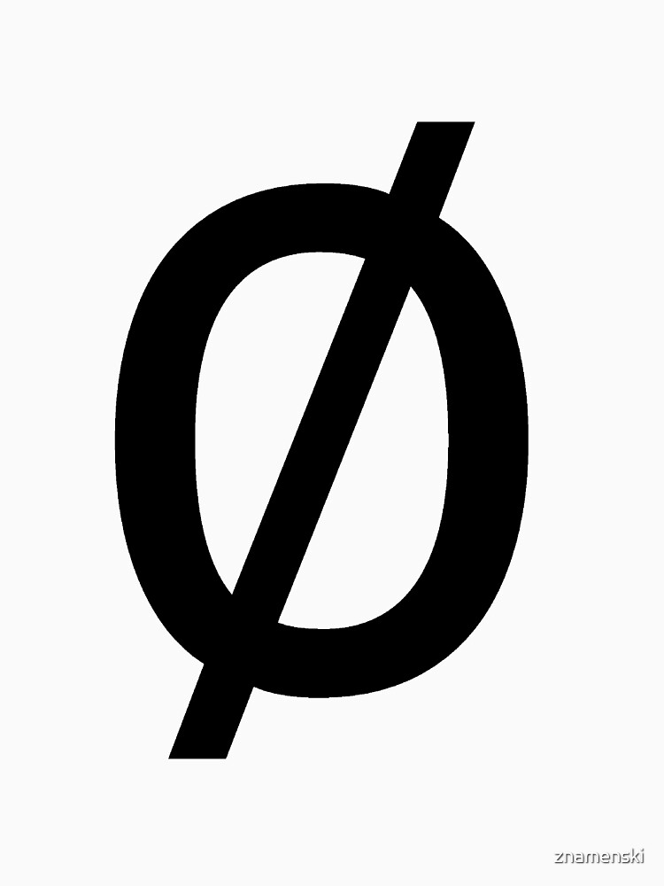 Empty Set - Unicode Character “∅” (U+2205) by znamenski