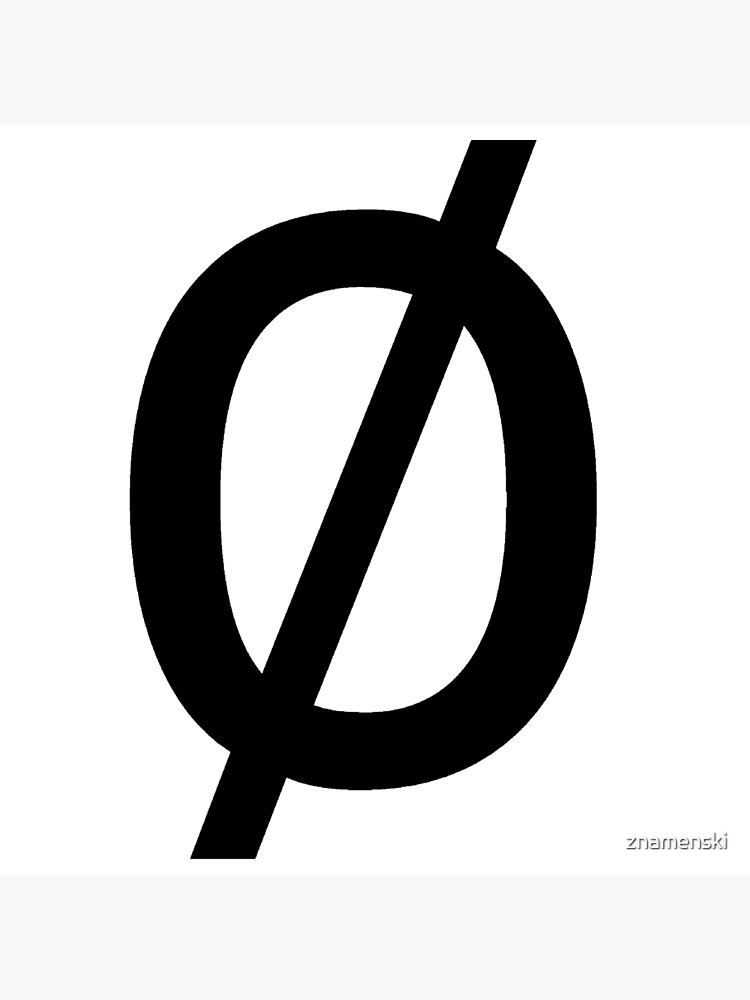 Empty Set - Unicode Character “∅” (U+2205) by znamenski