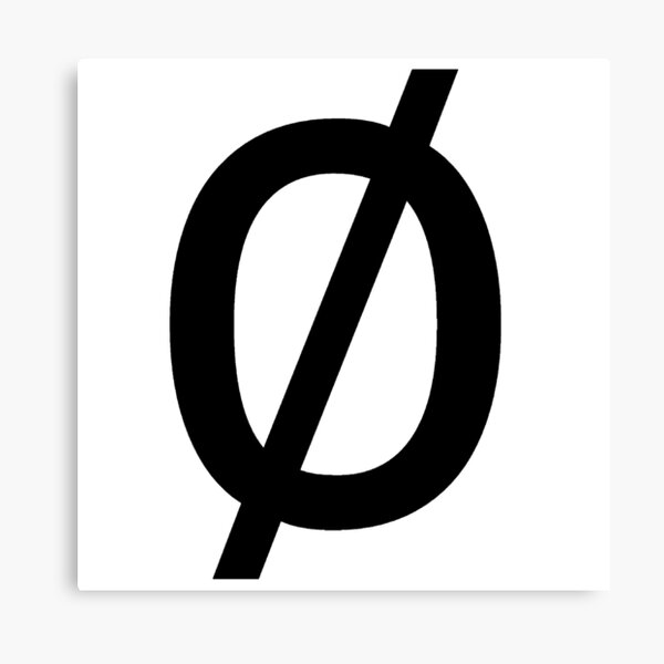 Empty Set - Unicode Character “∅” (U+2205) Canvas Print