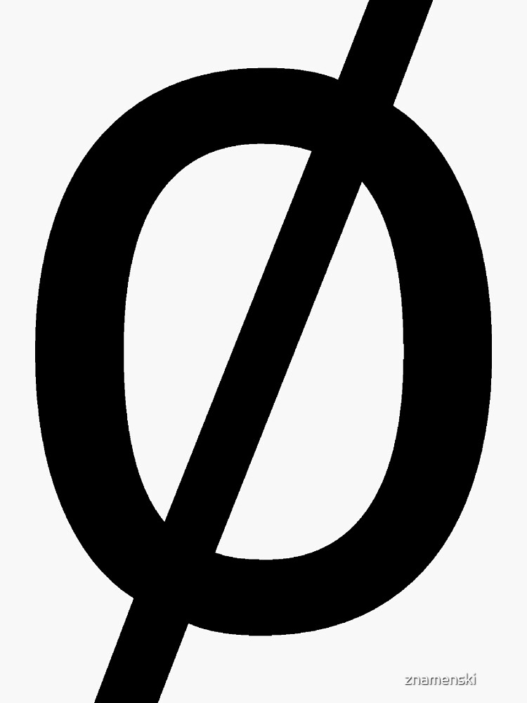 Empty Set - Unicode Character “∅” (U+2205) by znamenski