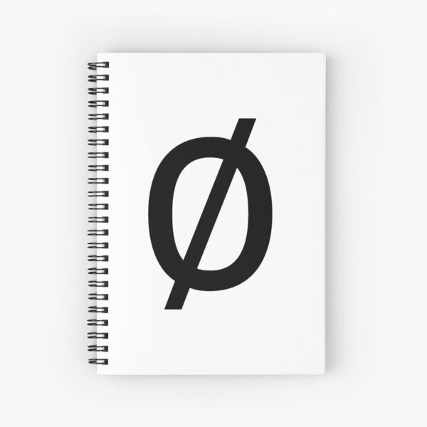 Empty Set - Unicode Character “∅” (U+2205) Spiral Notebook