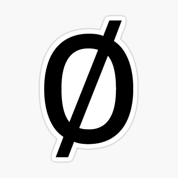 Empty Set - Unicode Character “∅” (U+2205) Sticker
