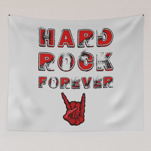 Item preview, HARD ROCK FOREVER! - rock horns red - digital paint by Iona Art Digital designed and sold by IonaArtDigital.