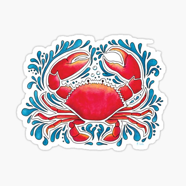Red Crab Sticker
