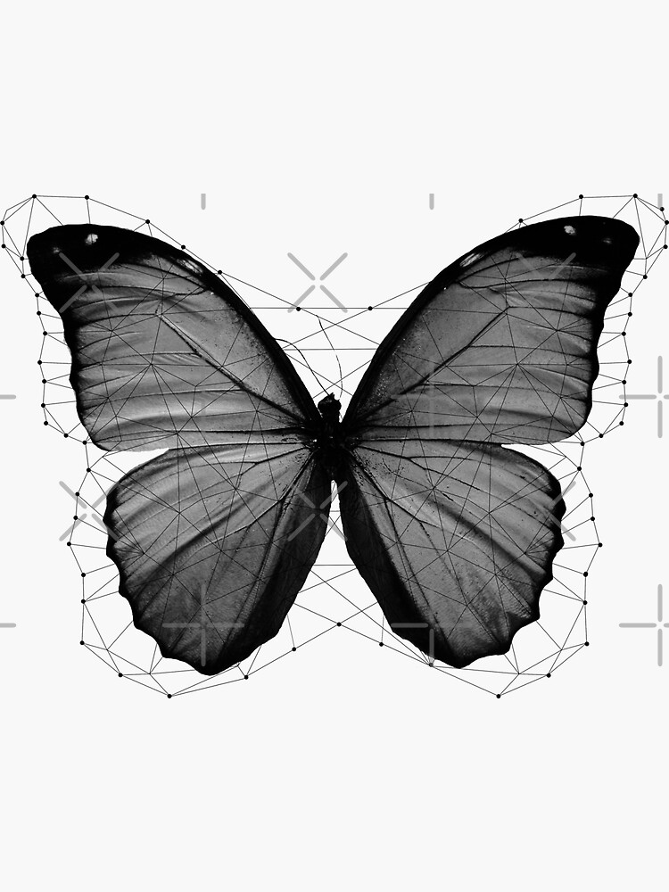 "Geometric Butterfly" Sticker by cafelab | Redbubble