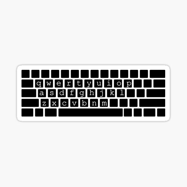 Qwerty Keyboard Stickers Redbubble