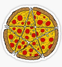 Satan Loves Pizza Sticker