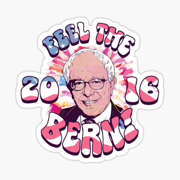 Bernie Sanders Feel The Bern Sticker For Sale By Election2016 Redbubble 