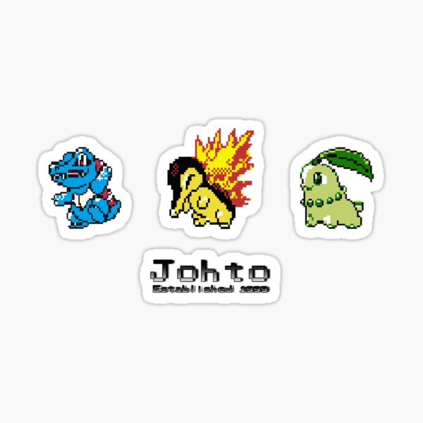 Retro Johto Starters Sticker