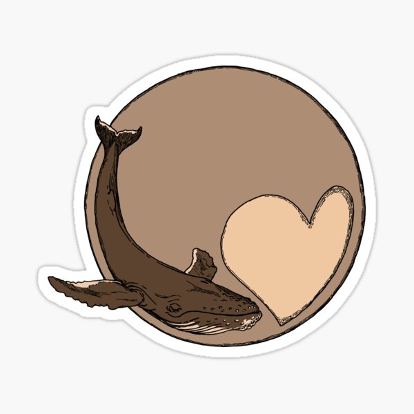 Pluto: Whale and Heart Sticker
