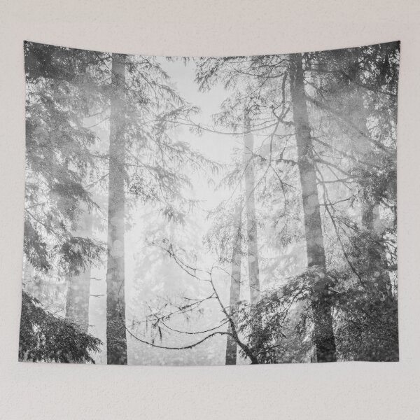 Item preview, Forest Trees - Black and White Magical Woods designed and sold by artcascadia.