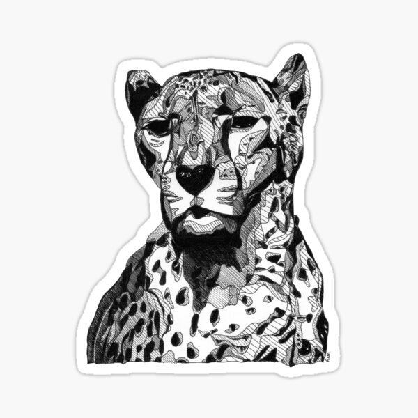 Item preview, Cheetah Black Tonal Fineliner Drawing designed and sold by Rebekah Melville.