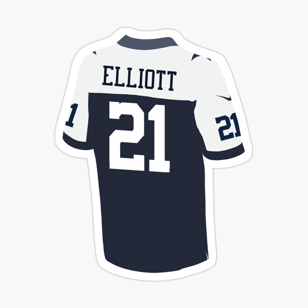 Dallas Cowboys Jersey Elliott Sticker by MadPaddy94