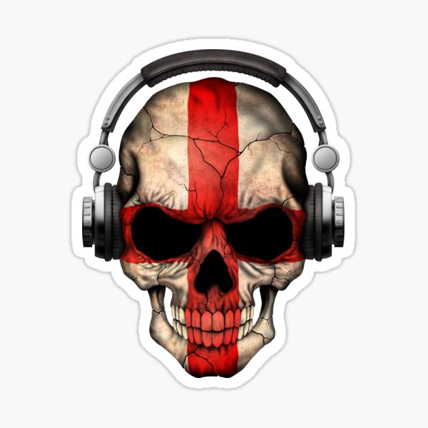 Item preview, Dj Skull with English Flag designed and sold by JeffBartels.