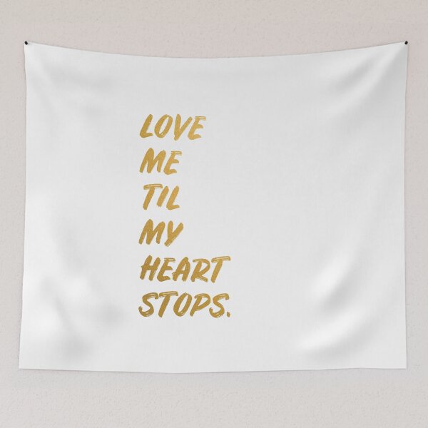 Item preview, Love me till my heart stops Hand drawn Print Gold foil designed and sold by Alpha-design.