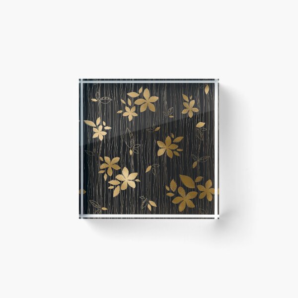 Item preview, Luxurious Black and Gold Flower Art Deco Pattern designed and sold by DEC02.