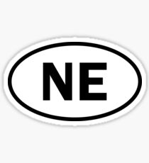 Nebraska - NE - ovaler Aufkleber und mehr Sticker
