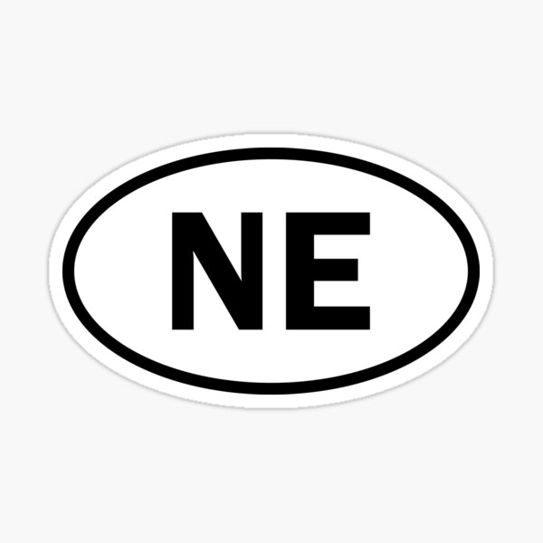Nebraska - NE - oval sticker and more Sticker