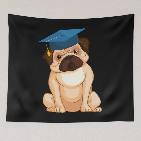 Item preview, Pug Graduation Cap designed and sold by Bendthetrend.