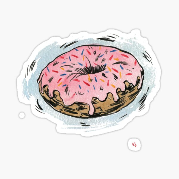 D is for Doughnut! Sticker