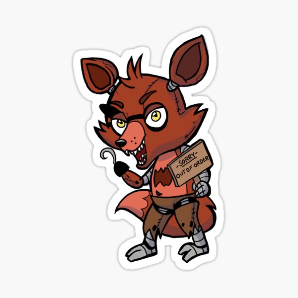 FNAF Foxy Sticker Sticker for Sale by NebulaDunes