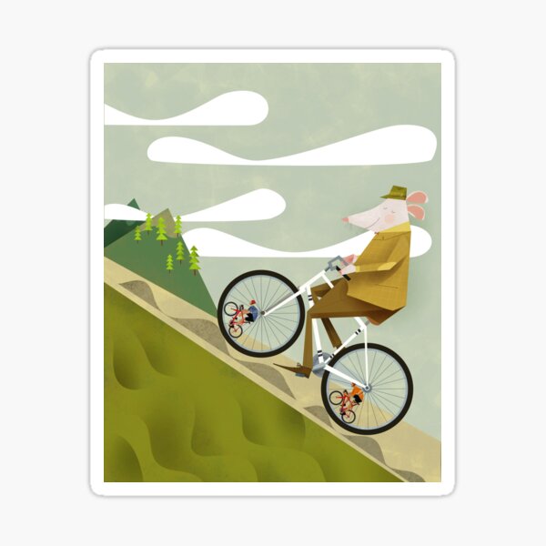 Hamster Cyclist Road Bike Poster Sticker