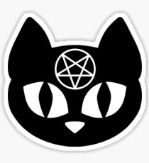 Pentagramm Katze schwarz Sticker