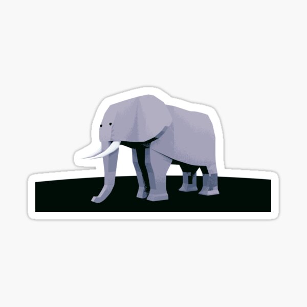Blue Elephant Sticker