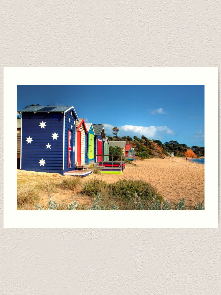 "Mornington Peninsula Beach Boxes, Victoria" Art Print for Sale by