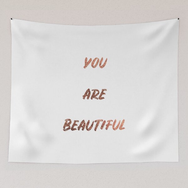 Item preview, You are beautiful Hand drawn Rose gold designed and sold by Alpha-design.
