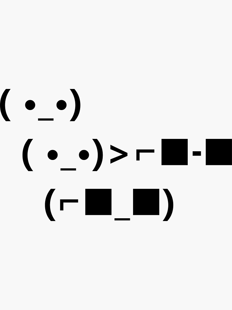 "ASCII Unicode Sunglasses Deal With It" Sticker for Sale by