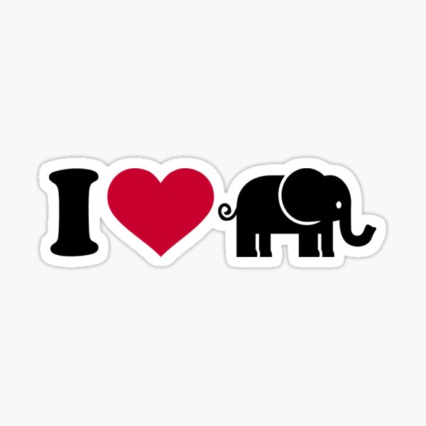 Vista previa del artículo con la obra «I love Elephants», diseñado y vendido por Designzz.
