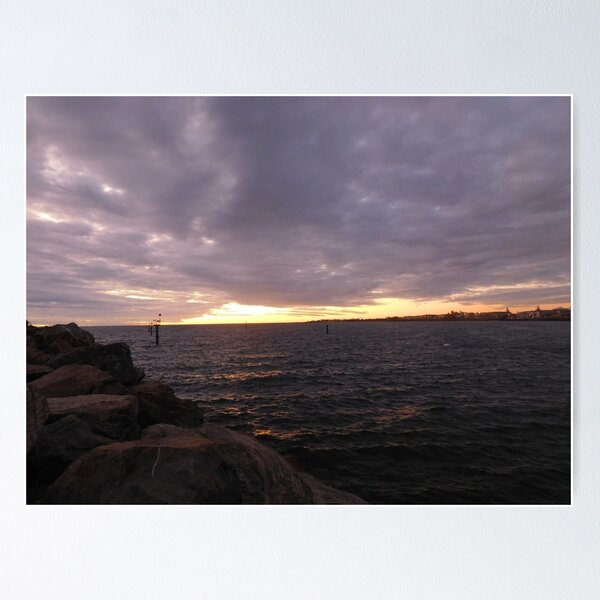 Item preview, Sunset on the rocks at Glenelg Beach, South Australia designed and sold by mashupofme.