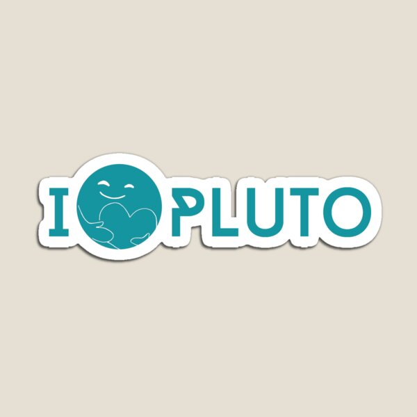 I <3 Pluto (teal) Magnet