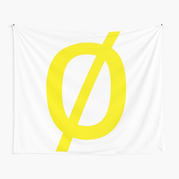 Empty Set - Unicode Character “∅” (U+2205) Yellow Tapestry