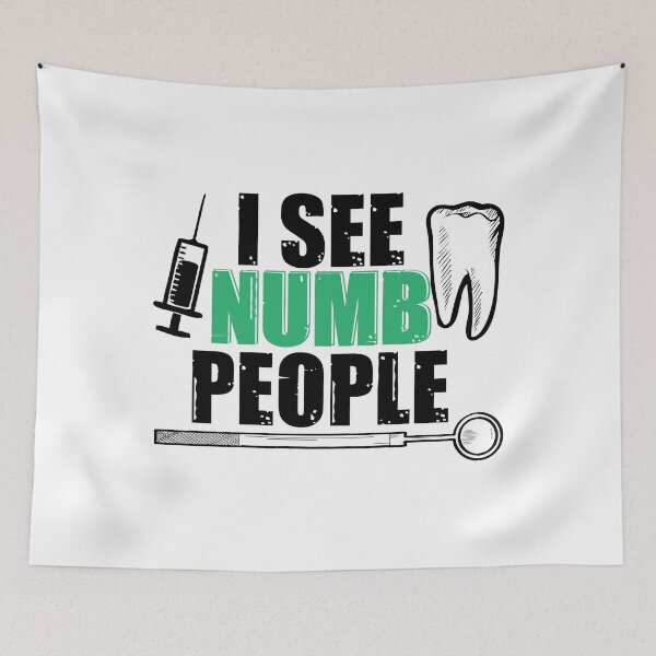 Item preview, I See Numb People Funny Dental Pun Dentist Humor Green designed and sold by KNUXX Shop.