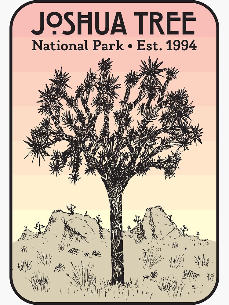 Thumbnail 3 of 3, Sticker, Joshua Tree National Park Established 1994 designed and sold by Kahuhipa.