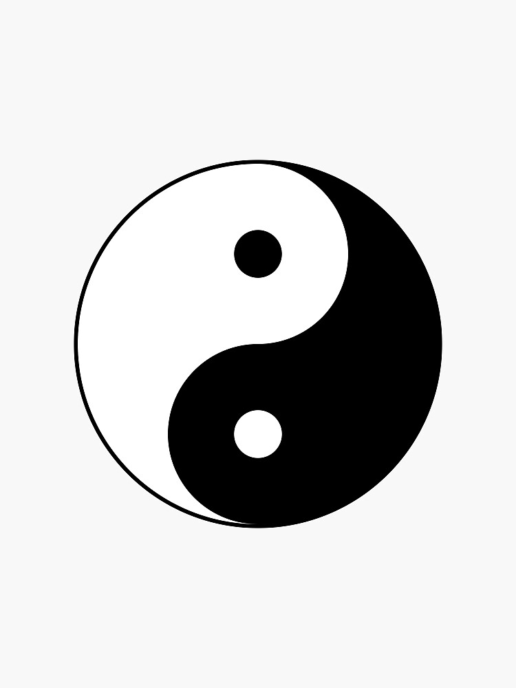  Ying  and Yang  Sticker by hannahnewnham Redbubble