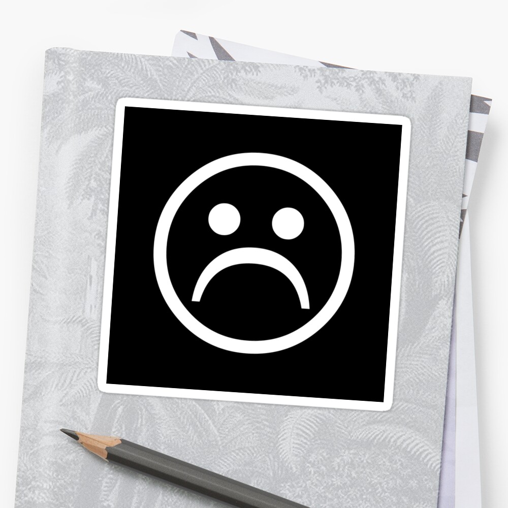 "sad Face" Sticker By Nekoblazerneko | Redbubble