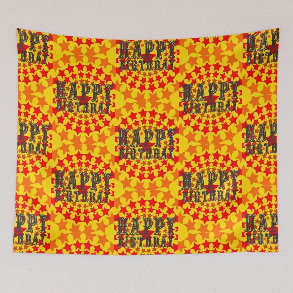 Item preview, Happy Birthday: Circle of Red Stars designed and sold by EvePenman.