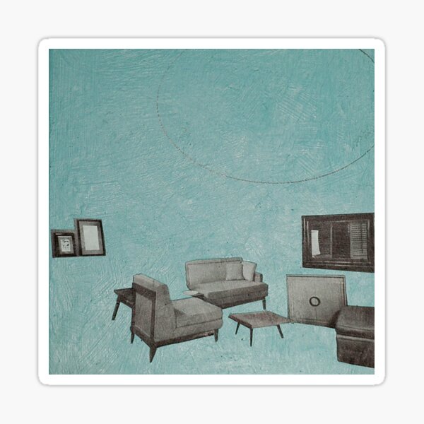 The living room is floating away Sticker