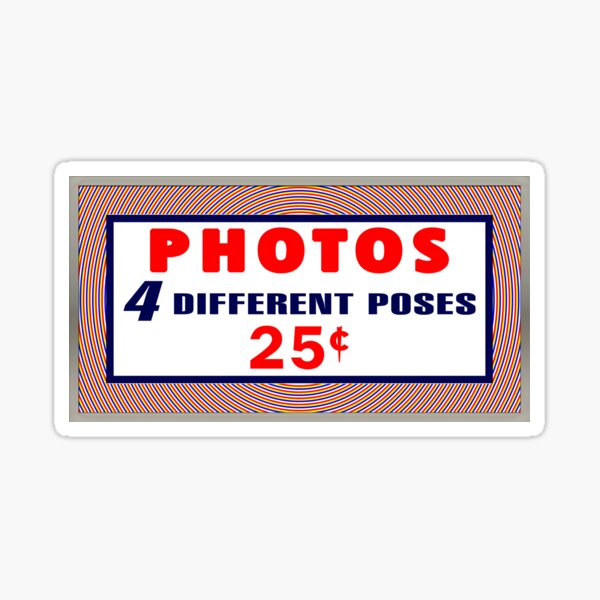 1940's Photobooth Sign Sticker