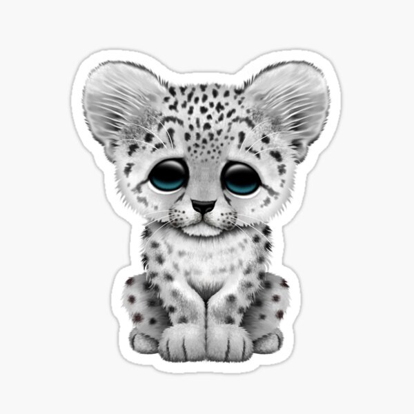 Print Snow Leopard Sticker