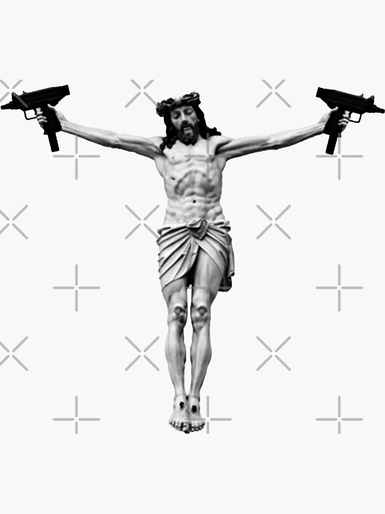 "Spray and Pray" Sticker by MOREbyJP Redbubble