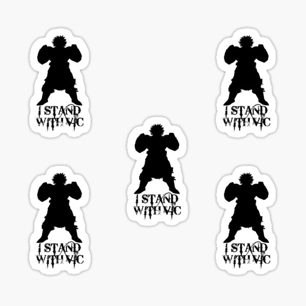 I Stand with Vic Black Broly Silhouettes Sticker Pack #welovevic #istandwithvic #vickicksback Sticker